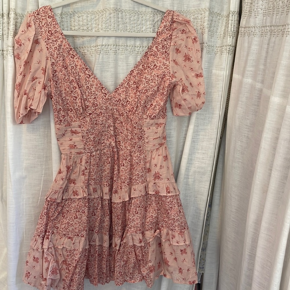 American Eagle Ruched Fit and Flare Mini Dress